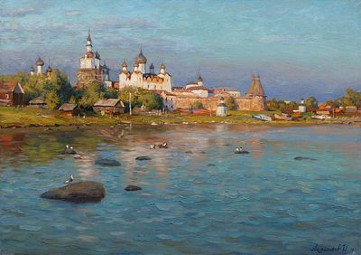 Акжигитов Ильдар &laquo;Вечер. Соловки&raquo; 50x70 см, 2010 г. Холст, масло. Ильдар Кадирович Акжигитов – 
