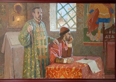 [Большой формат] Лотогин В. Алексей Михайлович, 2012г. Холст, масло, 105х170см.