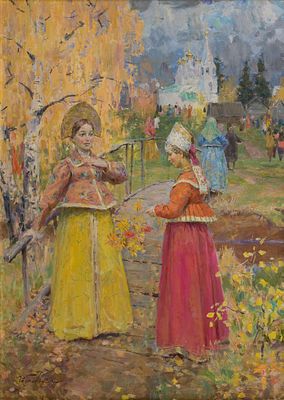 Бабюк Станислав. Осенние разговоры, 2006г., 70х50см., холст, масло. Член Союза художников России. . 