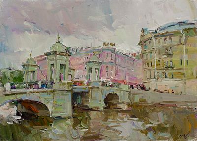 Жуков Владимир.
Питер. Серый дёнек, 2009г., 	43x60см, 	холст, масло.
. Участник всесоюзных 