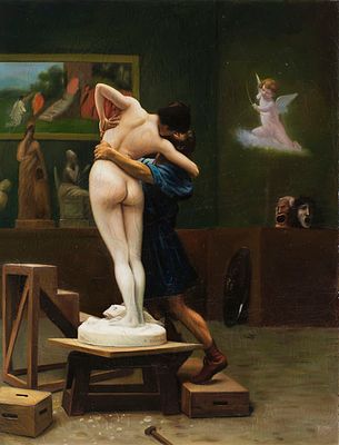Gerome, Jean Leon, "Pygmalion and Galatea". Жером, Жан Леон, "Пигмалион и Галатея", 	ок. 