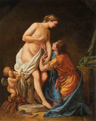 Lagrenee, Louis Jean Fran&ccedil;ois, "Pygmalion and Galatea". Лагрене, Луи Жан-Франсуа, "Пигмалион и 
