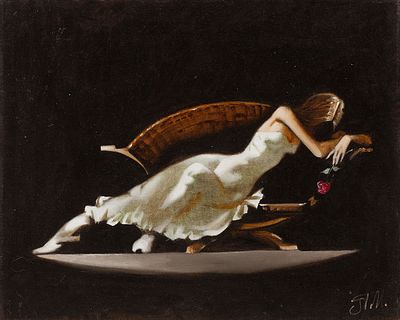 Неизвестный художник. 
Инициалы &laquo;П.М.&raquo;, "Балет. Этюд №1", 	2012г., 	39,5x49,5см., 	холст, масло.