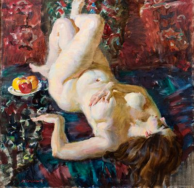 Ляпкало Виктор, Лауреат Золотой Медали ICHF, Обнажённая, 1995, 85х85, х.м. Окончил Институт 