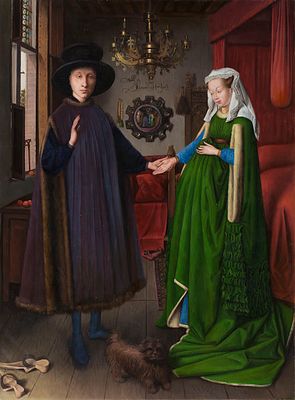 Eyck, Jan van. &laquo; The Arnolfini Portrait&raquo;.
Эйк, Ян ван. &laquo;Портрет четы Арнольфини&raquo;, 1434г. Холст 