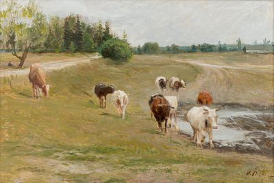 Богатов Илья "Стадо" 60х86 см, 2016 г. Холст, масло.