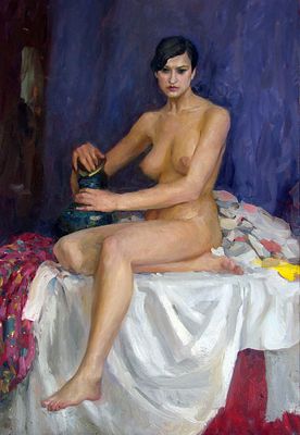 Акжигитов Ильдар, "Восточная красавица", 2007 г., 90х61 см, холст, масло. Родился в 1984 г. в 