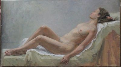 [Большой формат] Малеванная Екатерина, "Отдых", 2016 г., 80х130 см, холст, масло. Живописец 