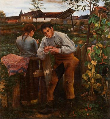 [Большой формат] Bastien-Lepage, Jules. &laquo;Rural Love&raquo;. Бастьен-Лепаж, Жюль. "Деревенская любовь" 