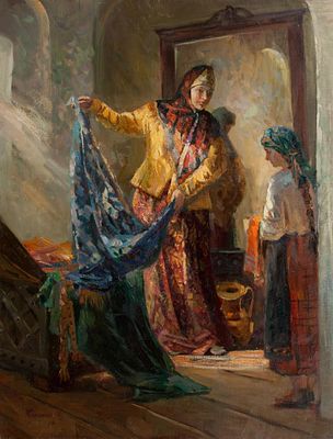 [Большой формат] Калинин Михаил "После ярмарки" 102х77см, 2009 г., Холст, масло. Родился в 1971 