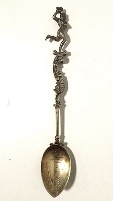 Коллекционная ложка. Высота 14 см. Серебрение