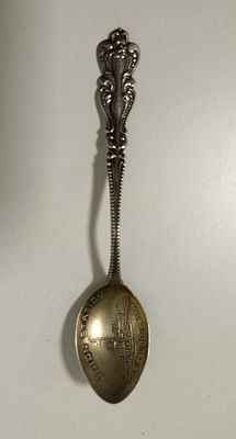 Коллекционная ложка. Высота 10 см. Серебро (пометка Sterling)