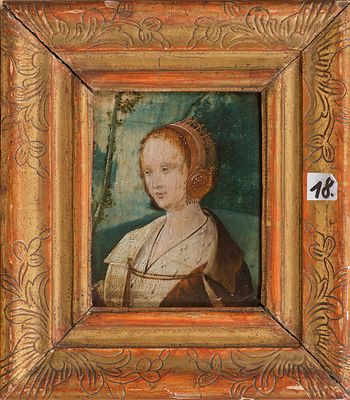 Eyk, Jan van. Эйк, Ян ван (последователь), &laquo;Портрет королевы&raquo;, масло на деревянной панели. 