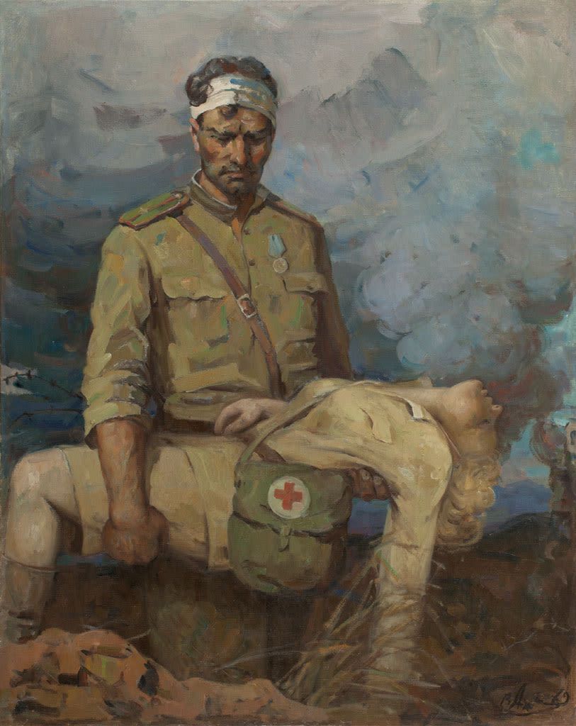 Ахвледиани Вахтанг Георгиевич (1924-1984)
Заслуженный художник Украины, 
Как молоды мы были 