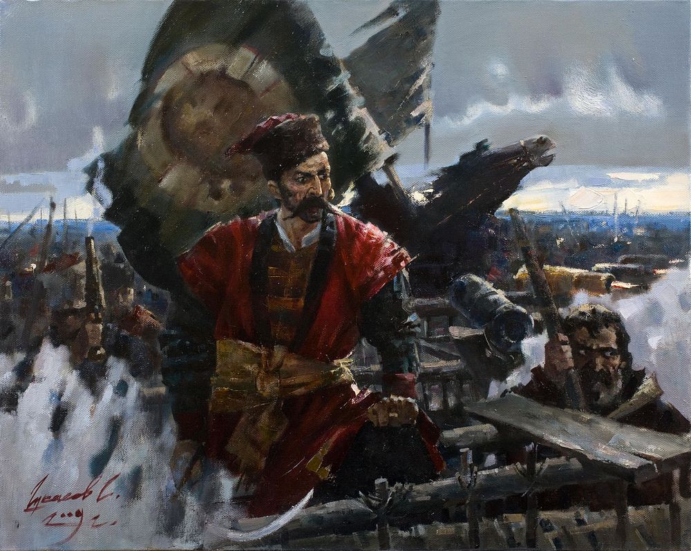 [Большой формат] Гукасов Григорий. Бунт, 2006г., 80х100см. Холст, масло. 
. Григорий Андреевич 