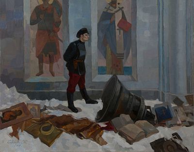 [Большой формат] Сидорова Светлана "Новый хозяин", 80х100 см, 2009 г. Холст, масло.