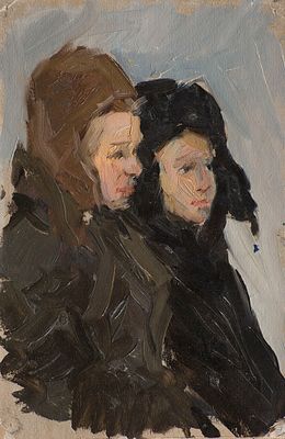 Чижонков Александр Тимофеевич (1930-2008). Мальчики. Этюд, 1960е, 30x21, картон, масло.
. Советск 