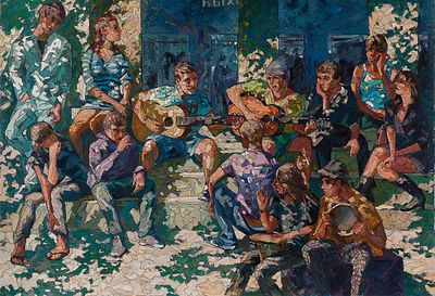 [Большой формат] Совков Сергей "Летняя импровизация" 2012 г., 	90x130 см, холст, масло. Лауреат 
