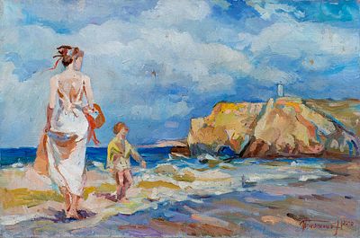 Прокопенко. Идущие по волнам, 2010г., 40х60см, холст, масло. Картина художника в 