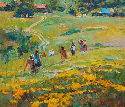 Заборовский Леонид. Летом, 2009г.. 60х70см. Холст, масло. Работа в холсте. . Леонид 