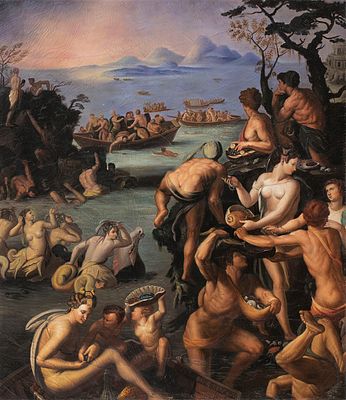 [Большой формат] Копия музейного уровня. Allori, Alessandro. Pearl Fishers. 
Аллори 