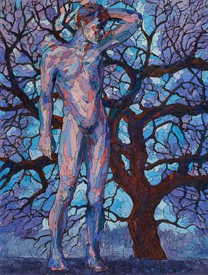 Совков Сергей &laquo;Человек и дерево&raquo;, 80х60 см, 2007 г. Холст, масло. Один из известнейших 
