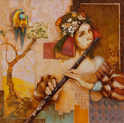 Талалян Артавазд "Лето", 2008 г., 70x70 см, холст, масло. Окончил Ереванское государственное 