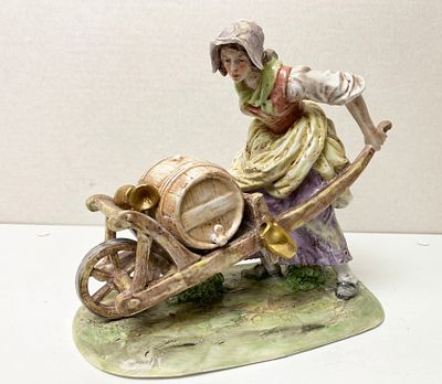 Фарфоровая статуэтка &laquo;Молочница&raquo; немецкой марки ALBERT STAHL & CO. / ERNST-BOHNE-SOEHNE. 