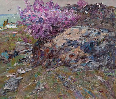 Винтаев Юрий Николаевич, Заслуженный деятель искусств Украины, "Сирень в Золотом" 70х80 см 