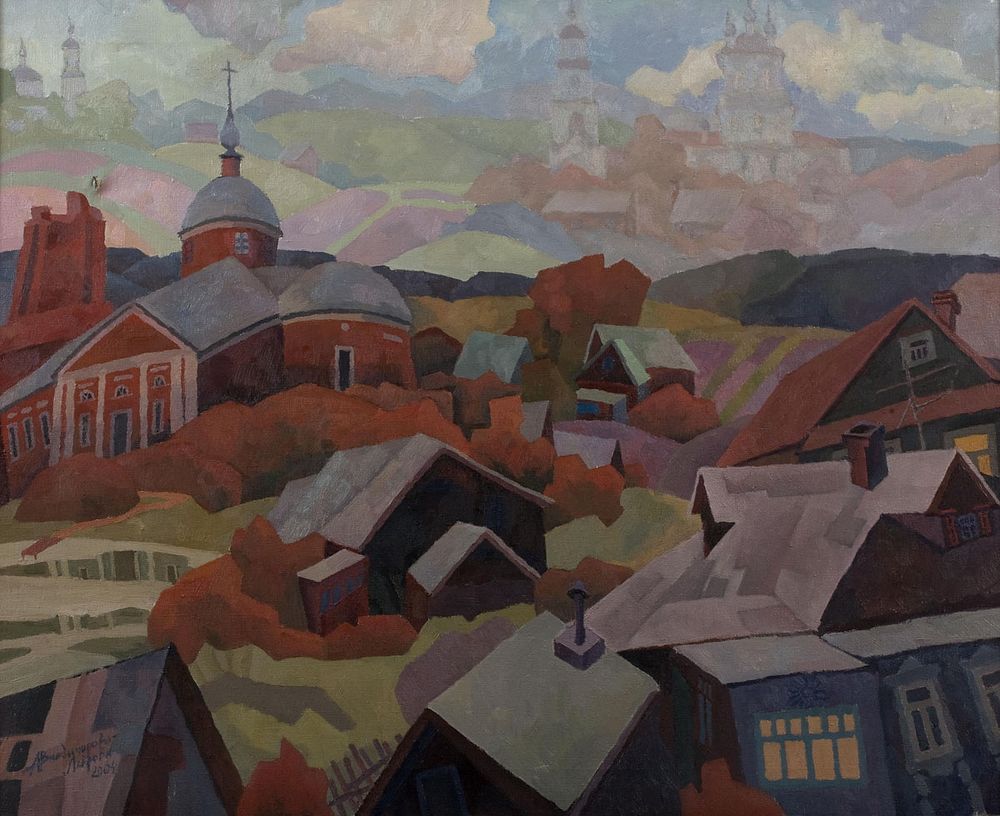 [Большой формат] Владимирова-Лаврова Анна "Видение" 85х105 см, 2004 г. Холст, масло. Художник 