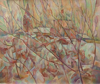 Владимирова-Лаврова Анна "Зимка" 60х70 см, 2007 г. Холст, масло. Анна Валериевна 