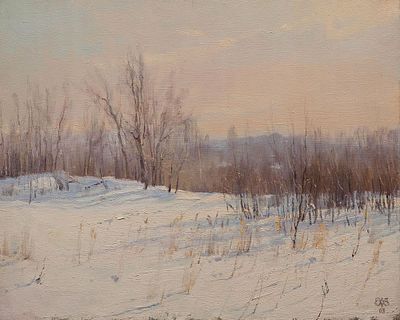 Ефремов Алексей Валентинович Зимнее раздолье, 2003г., 40х50см., холст, масло. Заслуженный 
