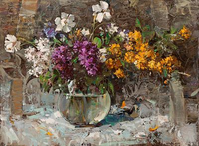 Аксёнов Владимир "Букет" 45х60 см, 2011 г. Холст, масло. Лауреат Гранта Международного фонда 