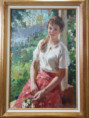 Ломакин Олег Леонидович (1924-2010).
Заслуженный художник России. "Лето" 65х46 см, холст, масло. 