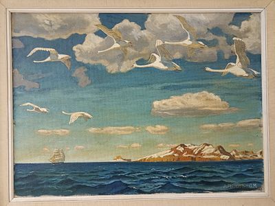 Аркадий Александрович Рылов (1870-1939), «В голубом просторе». Копия середины 20 века 