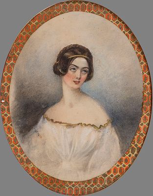 Самюэль А. Хардинг (S.A. Harding) Портет графини Шарлотты Каннинг, 19 в. 31х26 см., графит 