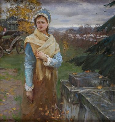 Акжигитов Ильдар "В Москву, на ярмарку невест" 2005 г., 50х47,2 см, холст масло.