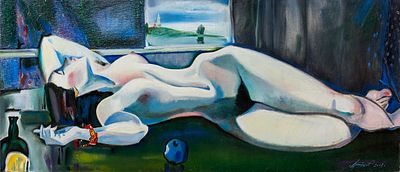 [Большой формат] Артёмов Александр "Грешница" 2007 г., 65,5 х 150 см, холст, масло.