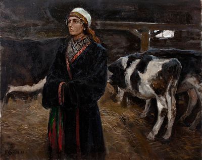 [Большой формат] Богатов Илья "Хозяйка" 2010 г. 80х100 см, холст, масло. Илья Александрович 