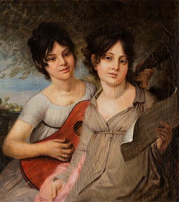 Боровиковский, Владимир. Портрет сестер княжон Анны Гавриловны и Варвары Гавриловны Гагариных. 