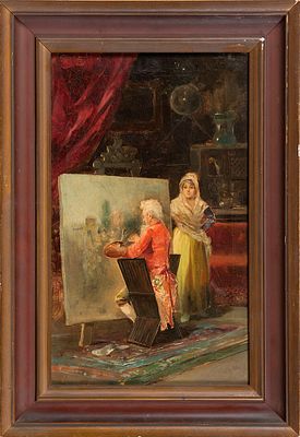 XIX в. Вильямиль, Эухенио Лукас (Villamil, Eugenio Lucas 1858-1918) "Художник 18-го века в 