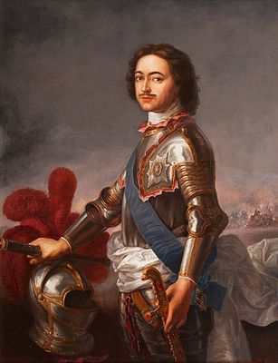 Вагин Александр "Портрет Петра I" (по работе Ж. Натье) 2012 г., 90х70 см, холст, масло.