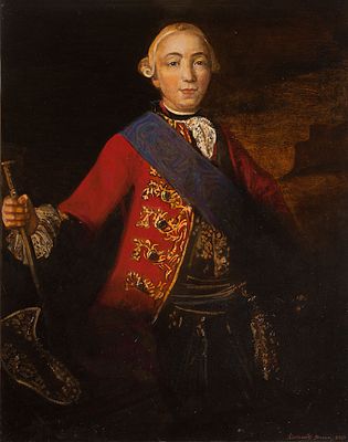 Вагин Александр "Портрет Петра III (по работе Л. Пфанцельта) " 2013 г., 90х70 см, холст, масло.