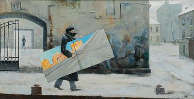 Васильева Ольга "Петербург" 2009 г., 45х90 см, холст, масло. Васильева Ольга Александровна 