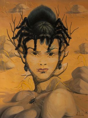 Восканян Артуш "Черный тарантул (6)", 2009 г., 60х80 см, холст, масло. Художник родился в 1966 