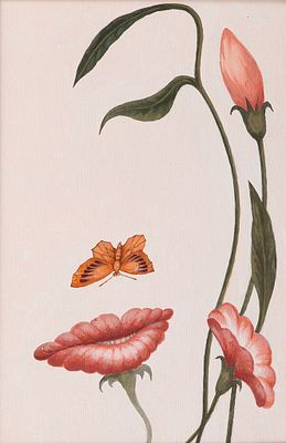 Герке Степан "Фантазия с цветами" 2012 г., 29,5 х 19,5 см, холст, масло.