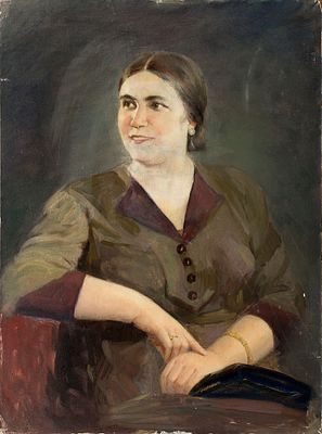 Гуляев Александр Георгиевич (1917-1995), ученик 
А. Осмёркина, &laquo;Женский портрет&raquo; 80x60 см, 1946 