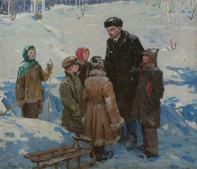 СОЦРЕАЛИЗМ [Очень большой формат] Клец Иван Тарасович, Заслуженный Художник Украины, "Ленин и 