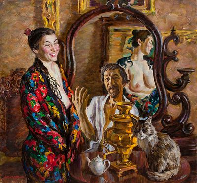 Ляпкало Виктор, Лауреат Золотой Медали ICHF, Чаепитие, 2000, 90х95, х.м. Окончил Институт 