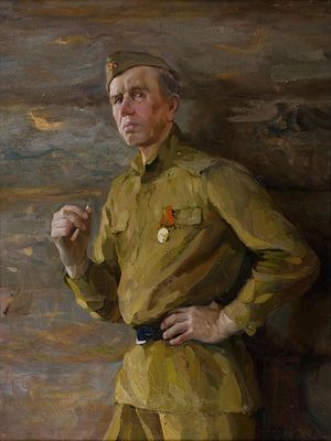 Акжигитов Ильдар, Солдат, 2007, 80х60, х/м. Родился 6 июня 1984 года в городе Пенза. В 2004 